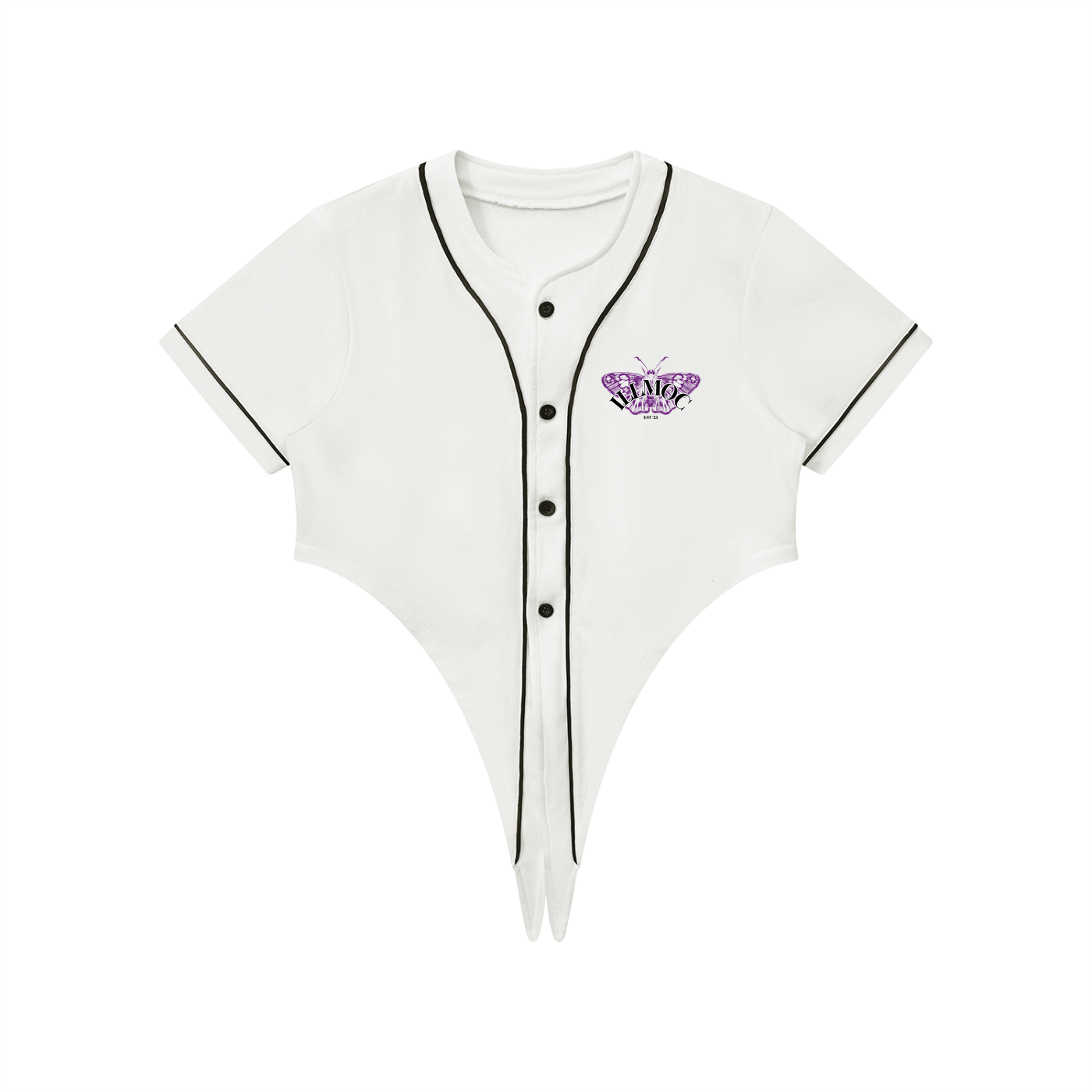 Butterfly Women's Piping Baseball Jersey